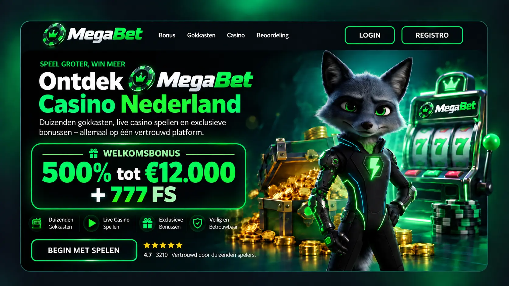 MegaBet Casino Nederland: Online Casino, Games en Bonus image 1